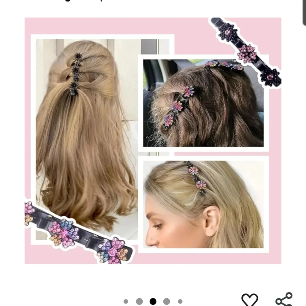 Chic Black and Purple Crystal Hair Clips